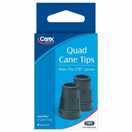 CAREX HEALTH BRANDS Carex Black Quad Cane Tips Rubber/Stainless Steel FGA71700 0000